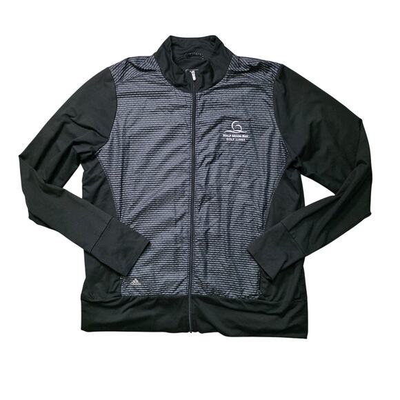 Adidas Golf Full Zip Jacket Men’s XL Black Gray Performance Layer - Picture 1 of 9